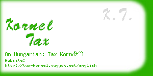 kornel tax business card